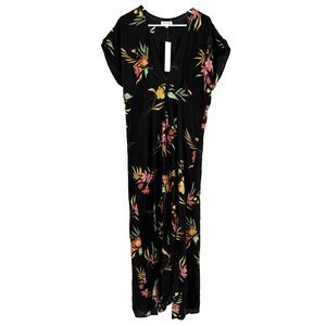 XIX Palms Sun Dress Honolulu Hawaiian Maxi Tropical Floral Resort Beach Boho M